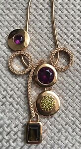 【送料無料】ジュエリー・アクセサリー スワロフスキーローズトーンネックレスクリスタルswarovski rose tone collana w cristalli multicolore|hokushin