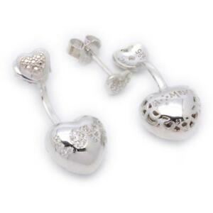 【送料無料】ジュエリー・アクセサリー イヤリングシルバーハートスワロフスキーorecchini donna amen elo argento 925 cuore swarovski love｜hokushin