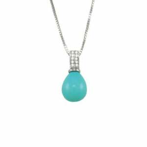【送料無料】ジュエリー・アクセサリー ブリスターコイズシェルパールスターリングシルバーペンダントネックレスbliss turchese shell perla e cz collana con pendente in argento sterling｜hokushin