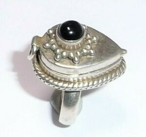 【送料無料】ジュエリー・アクセサリー リングコンパートメントブラックビニックスanello 925 argento veleno con scomparto segreto  nero onice  925 dimensioni 54