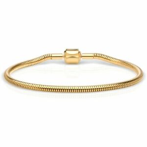 【送料無料】ジュエリー・アクセサリー ベーリングブレスレットスネークメッキゴールドチャームステンレスbering bracciale donna serpente placcato oro per charms acciaio inox