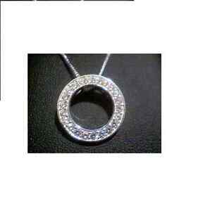 【送料無料】ジュエリー・アクセサリー ニューオリジナルスターリングシルバーセットチェーン￡nuovo originale sterling silver cz set cerchio pendente su catena scp36078 ￡ 6200