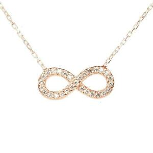 【送料無料】ジュエリー・アクセサリー デリケートラテライタスターリングシルバーネックレスエタニティインフィニティローズゴールドペンダントlatelita delicata collana argento sterling eternita infinity ciondolo oro