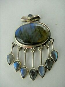 【送料無料】ジュエリー・アクセサリー ペンデンティフラブラドリットシュルアルジャンミネローpendentif labradorite sur argent 925 mineraux