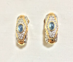 【送料無料】ジュエリー・アクセサリー ヴィンテージヴォーグビジューイヤリングゴールドラインストーンvintage vogue bijoux orecchini, dorato, strass