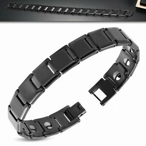 【送料無料】ジュエリー・アクセサリー メンズブレスレットセラミックブラックジャージースクエアbracciale uomo ceramica nero maglia piazza