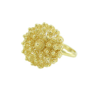 【送料無料】ジュエリー・アクセサリー ハニカムラウンドフラワーサルデーニャリングanello donna filigrana sarda in argento a fiore tondo a nido dape dorato