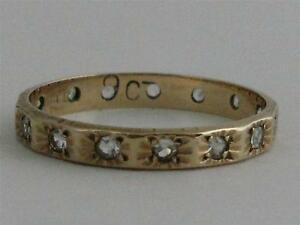 【送料無料】ジュエリー・アクセサリー ソリッドゴールドドレスリングサイズ9ct solid gold amp; cz anello abito taglia 6 m