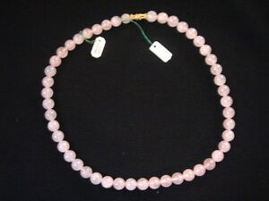 【送料無料】ジュエリー・アクセサリー ヴィンテージローズクォーツパールネックレスヴィンテージネックレスcollana di perle quarzo rosa vintage 70 nuovo 40 cm  collana old nuovo vintage