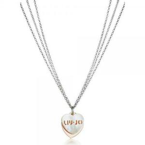 【送料無料】ジュエリー・アクセサリー ラグジュアリーシルバーネックレスチャームハートロゼハートロゴcollana liu jo luxury lj303 argento 925 charms cuore rose heart donna logo lj