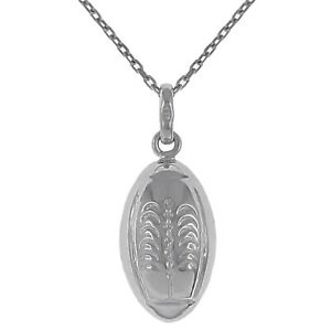 【送料無料】ジュエリー・アクセサリー コリアーバロンドラグビーアンアルジャンロディエミクステcollier ballon de rugby en argent 925 rhodie  longueur au choix  neuf  mixte
