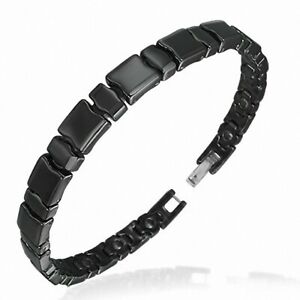 【送料無料】ジュエリー・アクセサリー ブラックセラミックブラックスフィアブレスレットbracciale uomo ceramica nero sfera