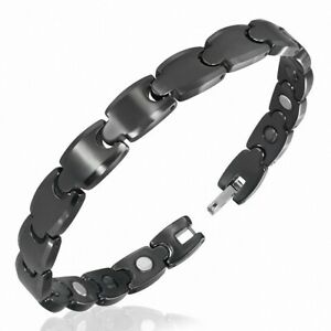 【送料無料】ジュエリー・アクセサリー ブラックセラミックメンズブレスレットbracciale uomo ceramica nero scorpione