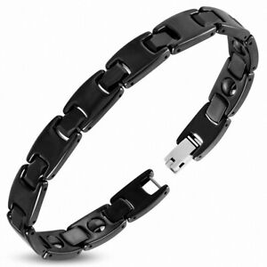 【送料無料】ジュエリー・アクセサリー ブラックセラミックメンズブレスレットスフィアbracciale uomo ceramica nero h sfera