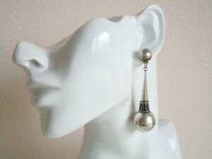 【送料無料】ジュエリー・アクセサリー ボールトレーラースターリングイヤリングvecchio 925 sterling orecchini con sfera rimorchio 11,7 g  altezza 7,1 cm