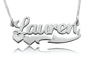 【送料無料】ジュエリー・アクセサリー シルバーネックレスチェーンクリスマスハートcollana con nome in argento, ordinare qualsiasi nome nome catena targhetta amore cuore di natale
