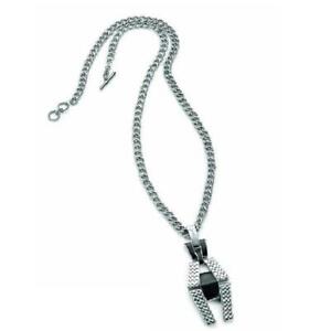 【送料無料】ジュエリー・アクセサリー ペンダントネックレスジャストカヴァッリローゲートcollana pendente donna just cavalli scly02 in acciaio sagomato logato lunga 75cm