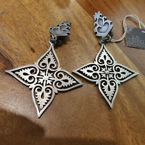 【送料無料】ジュエリー・アクセサリー ブークルドリースクリップエテインアルジャンヴィエイリヌフboucles doreilles clips  etain argent vieilli neuf