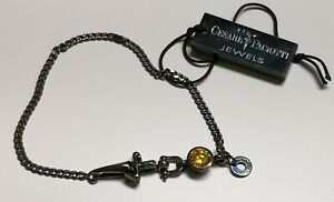 【送料無料】ジュエリー・アクセサリー チェーザレパシオッティシルバーブレスレット?cesare paciotti  bracciale argento 925 brunito cristallo listino ?114,00