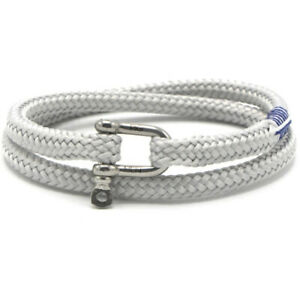 【送料無料】ジュエリー・アクセサリー ヘンメンズソルティスリムライトグレーブレスレットサイズpig amp; hen uomo bracciale salty slim grigio chiaro taglia l