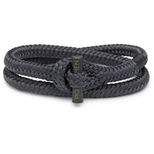 【送料無料】ジュエリー・アクセサリー ヘンマンブレスレットタイニーテッドサイズブラックグレーpig amp; hen uomo bracciale * tiny ted * taglia m, grigio nero