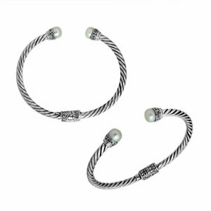 【送料無料】ジュエリー・アクセサリー スターリングシルバーブレスレットウィズパールズbracciale in argento sterling con perle ab1056pe