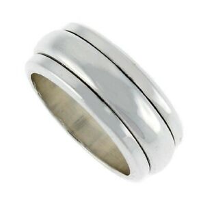 【送料無料】ジュエリー・アクセサリー シルバースターリングナローボンバトセントラルスピナーリング10mm artigianale argento sterling narrow bombato centrale spinner anello