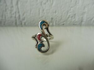 【送料無料】ジュエリー・アクセサリー リングスターリングシルバーターコイズコーラルbella, vecchio anello,argento sterling,turchese e corallo