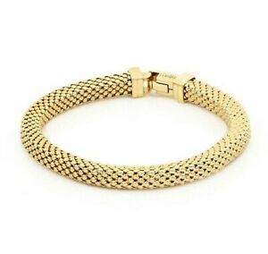【送料無料】ジュエリー・アクセサリー スクエアフックチェーンブレスレットゴールドメッキブロンズunoaerre bracciale catena agganciata quadrata in bronzo placcato oro