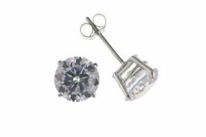 【送料無料】ジュエリー・アクセサリー ホワイトゴールドキュービックジルコンフォージドローブイヤリング9ct oro bianco 4mm zircone cubico forgiati orecchini a lobo