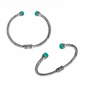【送料無料】ジュエリー・アクセサリー ターコセスターリングシルバーブレスレットbracciale in argento sterling con turquose ab1055tq