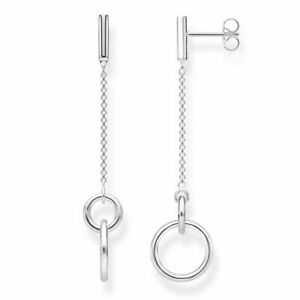 【送料無料】ジュエリー・アクセサリー トーマスサボシルバースターリングトーンイヤリングサークルドロップ￡h2046 thomas sabo argento sterling orecchini a perno cerchio goccia ￡ 59