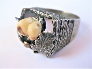 【送料無料】ジュエリー・アクセサリー シルバーリングコングランデルantico anello argento 835 con grandel, 8,74 g