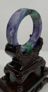 【送料無料】ジュエリー・アクセサリー ラベンダーヒスイラットブレスレット100 naturale giada lavanda intagliata ru yi e ratto braccialetto 60mm*17mm
