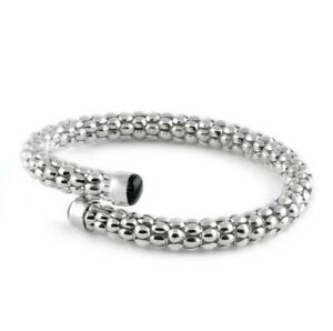 【送料無料】ジュエリー・アクセサリー ハードブレスレットシルバーメッキブロンズポップコーンチェーンunoaerre bracciale rigido contrarie catena pop corn bronzo placcato argento