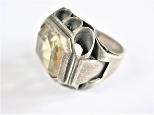 【送料無料】ジュエリー・アクセサリー シルバーリングシトリノantico anello argento 835 con citrino, 9,94 g