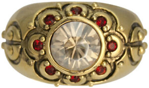 【送料無料】ジュエリー・アクセサリー レッズクリアスワロフスキークリスタルノーマンメッキリングanello placcato oro con rossi e chiara cristalli swarovski ari d norman
