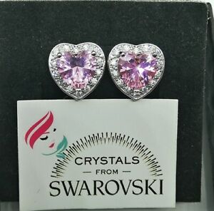 【送料無料】ジュエリー・アクセサリー ゴールドハートイヤリングスワロフスキークリスタルorecchini da donna a cuore oro 18k pl e cristalli swarovski veri