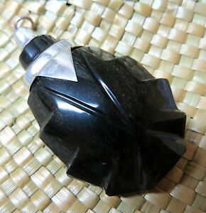 【送料無料】ジュエリー・アクセサリー ペンデンティフオブシディエンヌエメタルアルジャンテj42  pendentif obsidienne et metal argente