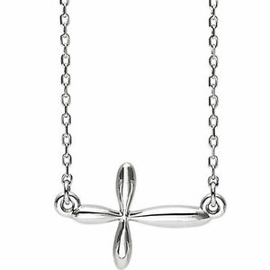 【送料無料】ジュエリー・アクセサリー クロススターリングシルバーネックレスobliqua croce 18  collana in argento sterling