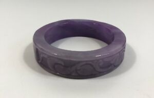 【送料無料】ジュエリー・アクセサリー ラベンダーヒスイフィッシュブレスレット100 naturale giada lavanda intagliata ru yi e pesce braccialetto 58mm*17mm