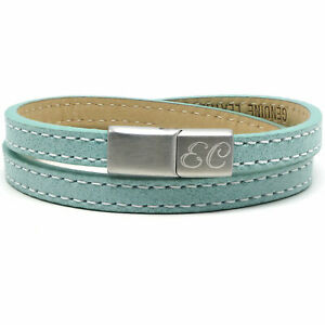 【送料無料】ジュエリー・アクセサリー ガールスキンブレスレットパーソナライズbambina iniziale pelle bracciale  gratis personalizzato incisione  id per lei