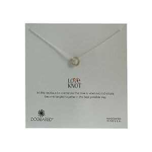 【送料無料】ジュエリー・アクセサリー ドグアイドラブノットスターリングシルバーネックレスインチdogeared love knot collana in argento sterling  18 pollici
