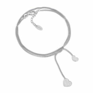 【送料無料】ジュエリー・アクセサリー アメンブレスレットハートクロスペンダントシルバージルコンbracciale amen babb1 ciondoli cuore e croce con zirconi in argento 925