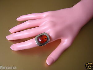 【送料無料】ジュエリー・アクセサリー アンバーハニーシルバーリングアンバーmassiccia 835 anello argento con miele ambra 11,4 g17,5 mm ambra