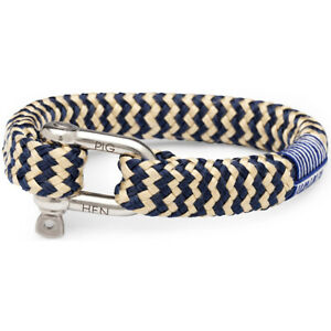 【送料無料】ジュエリー・アクセサリー ヘンマンブレスレットボンベイバリーネイビーサンドサイズpig amp; hen uomo bracciale * bombay barry * navy sabbia taglia ml