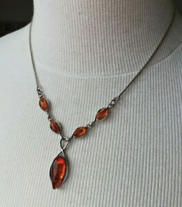 【送料無料】ジュエリー・アクセサリー コリアーアンアルジャンエアンブルcollier en argent et ambre