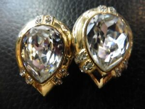 【送料無料】ジュエリー・アクセサリー ドレスイヤリングストラスホワイトクリップヴィンテージイヤリングabito orecchini strass bianco clip vintage 1980 orecchini