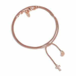【送料無料】ジュエリー・アクセサリー アメンブレスレットハートクロスペンダントシルバージルコンロゼbracciale amen babr2 ciondoli cuore e croce con zirconi in argento 925 rosato