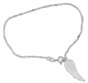 【送料無料】ジュエリー・アクセサリー エンゲルスフリューゲルアンヘンガースターリングシルバーブレスレットbracciale donna con engelsflugelanhanger 925 argento sterling 19 cm 426060